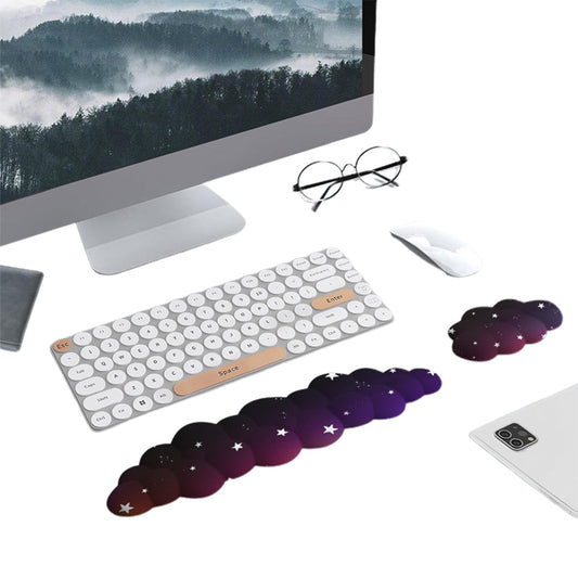 Ergonomic Gradient Cloud Keyboard Mouse Wrist Rest Wrist Support for Computer Users Black