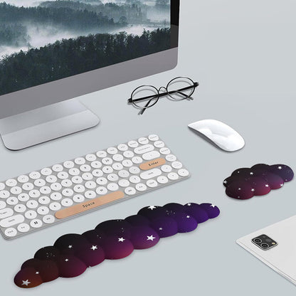 Ergonomic Gradient Cloud Keyboard Mouse Wrist Rest Wrist Support for Computer Users Black