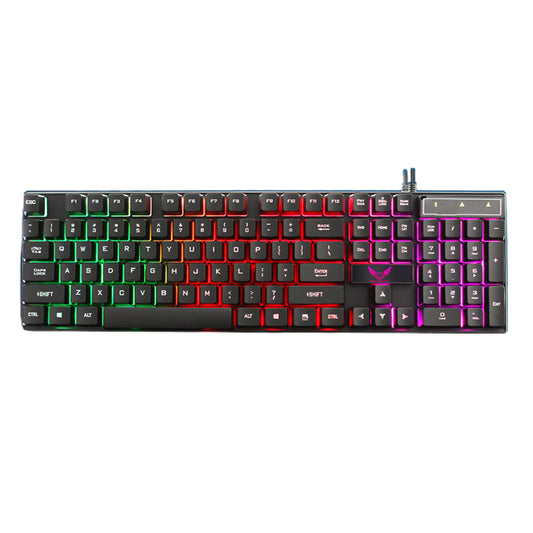 RGB Gaming Wired Keyboard 104 Keys Full-Size Mechanical Keyboard with Backlight Black