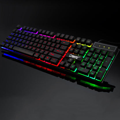 RGB Gaming Wired Keyboard 104 Keys Full-Size Mechanical Keyboard with Backlight Black