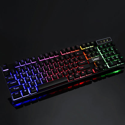 RGB Gaming Wired Keyboard 104 Keys Full-Size Mechanical Keyboard with Backlight Black