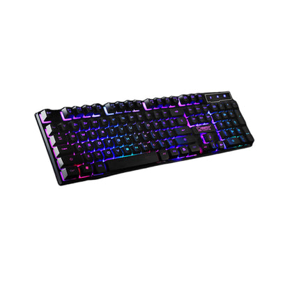 RGB Gaming Wired Keyboard 104 Keys Full-Size Mechanical Keyboard with Backlight Black