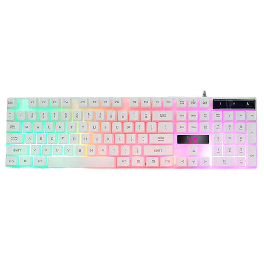 RGB Gaming Wired Keyboard 104 Keys Full-Size Mechanical Keyboard with Backlight White