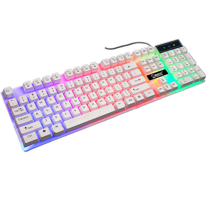 RGB Gaming Wired Keyboard 104 Keys Full-Size Mechanical Keyboard with Backlight White