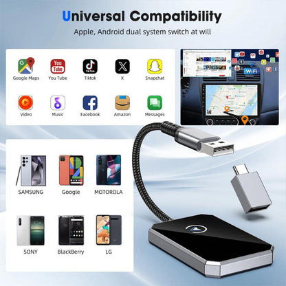 For Apple Carplay Android Auto Adapter CarPlay USB Wireless CarPlay