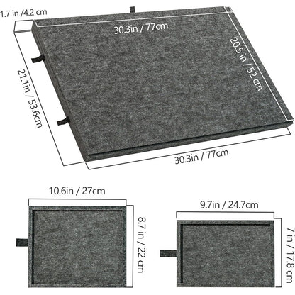 Tilting Felt Puzzle Board with Drawers Stand Cover for 1000 Pieces