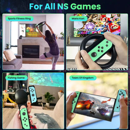 Replacement Wireless Switch Gamepad Controllers for Nintendo Joy-Con with Wake-up Function Support Style 2