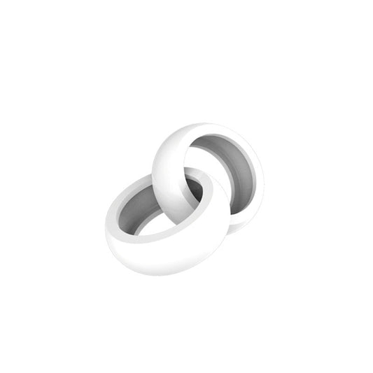 2Pcs Silicone Ring Cover for Oura Ring Gen3 Anti-Scratch Elastic Ring Case Protector White