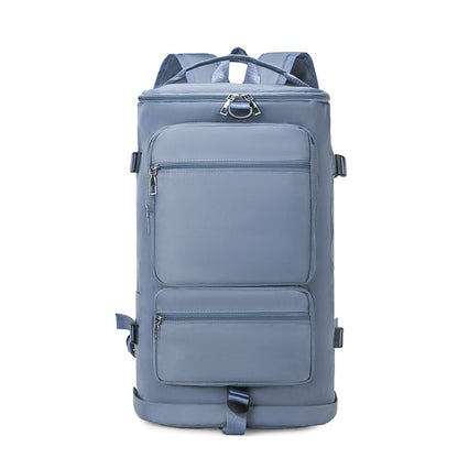 Water Repellent Backpack  Travel Luggage Carry-on Hand Shoulder Duffle Bag Blue