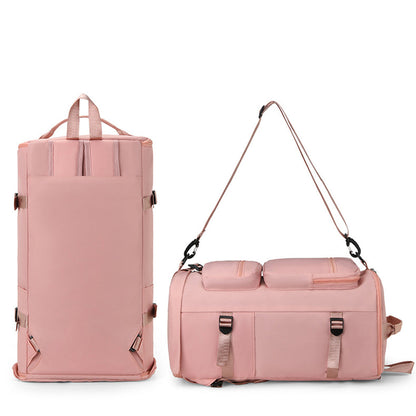 Water Repellent Backpack  Travel Luggage Carry-on Hand Shoulder Duffle Bag Pink