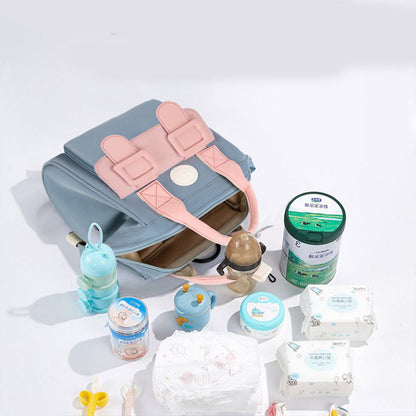 Diaper Bag Backpack Portable Nappy Backpack Travel Backpack Blue