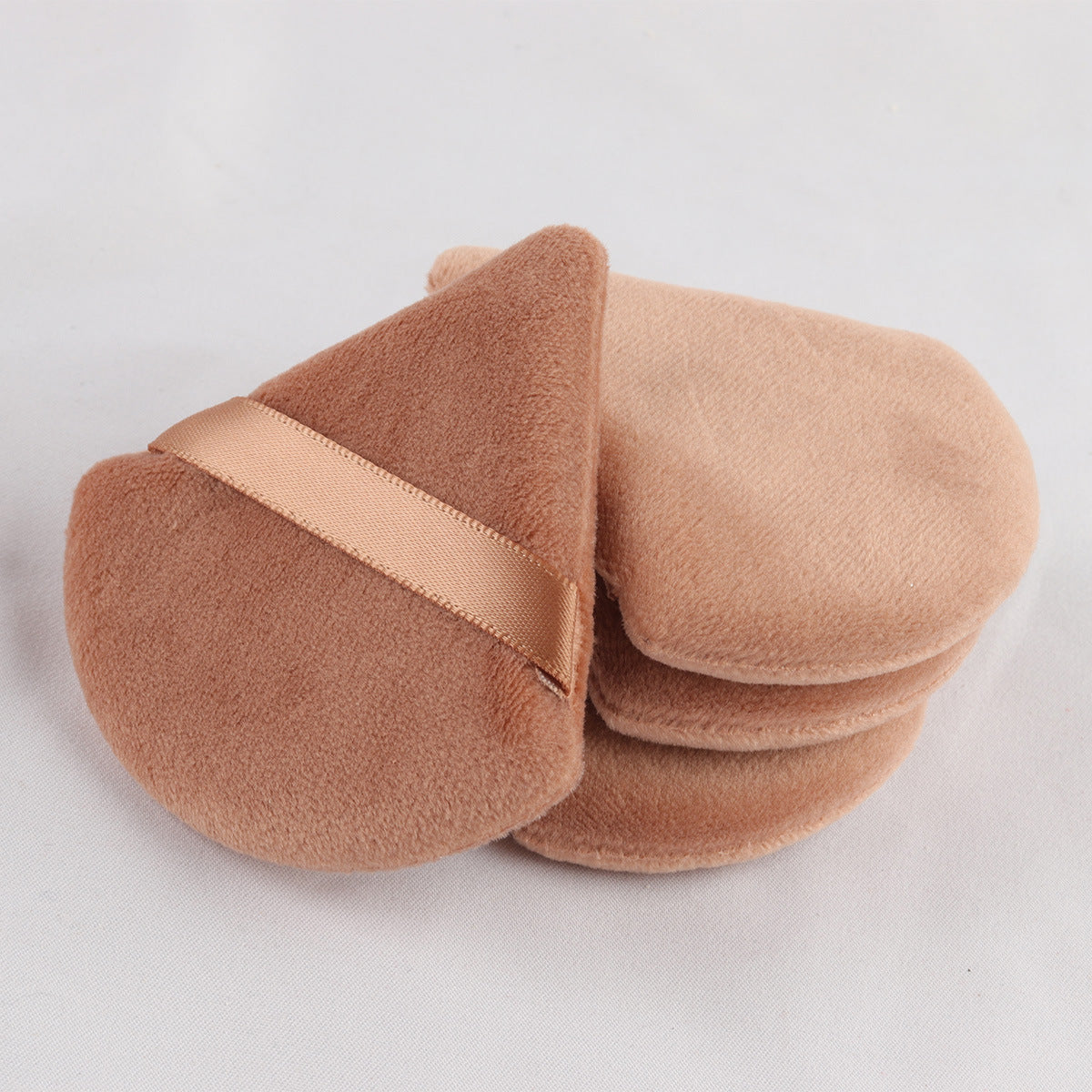 40Pcs Makeup Brush Set with Sponges  Cleansing Pads Headband Wristbands-Coffee