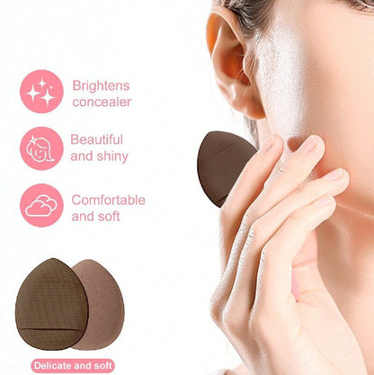 40Pcs Makeup Brush Set with Sponges  Cleansing Pads Headband Wristbands-Coffee