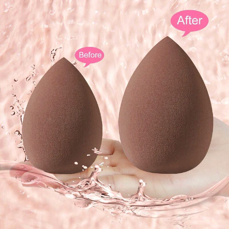 40Pcs Makeup Brush Set with Sponges  Cleansing Pads Headband Wristbands-Coffee