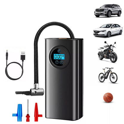 Electric Cordless Air Pump Portable Car Tyre Inflator Rechargeable Air Compressor