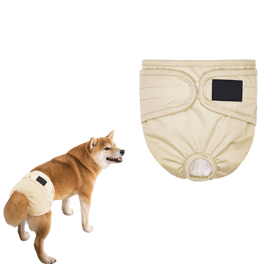 FeMale Dog Diapers Puppy Nappy Wrap Sanitary Pants Physiological Underpants Khaki