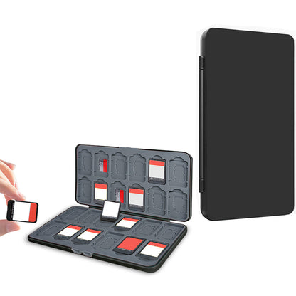 24-in-1 Game Card Storage Case Snap-Closure Protection Box for Nintendo Switch Lite / OLED Black
