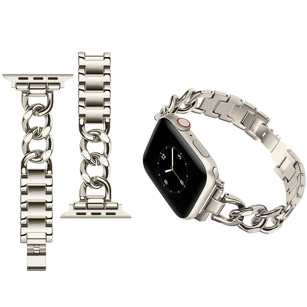 Replacement Metal Strap Band for Apple Watch Series 8 7 6 5 4 3 2 1 Silver