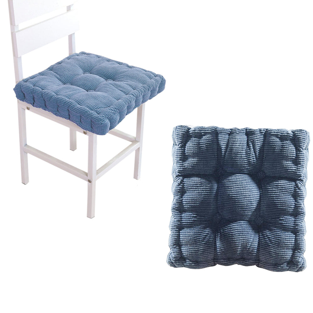 Square Seat Cushion Patio Tatami Meditation Mat Seat Pillow Blue