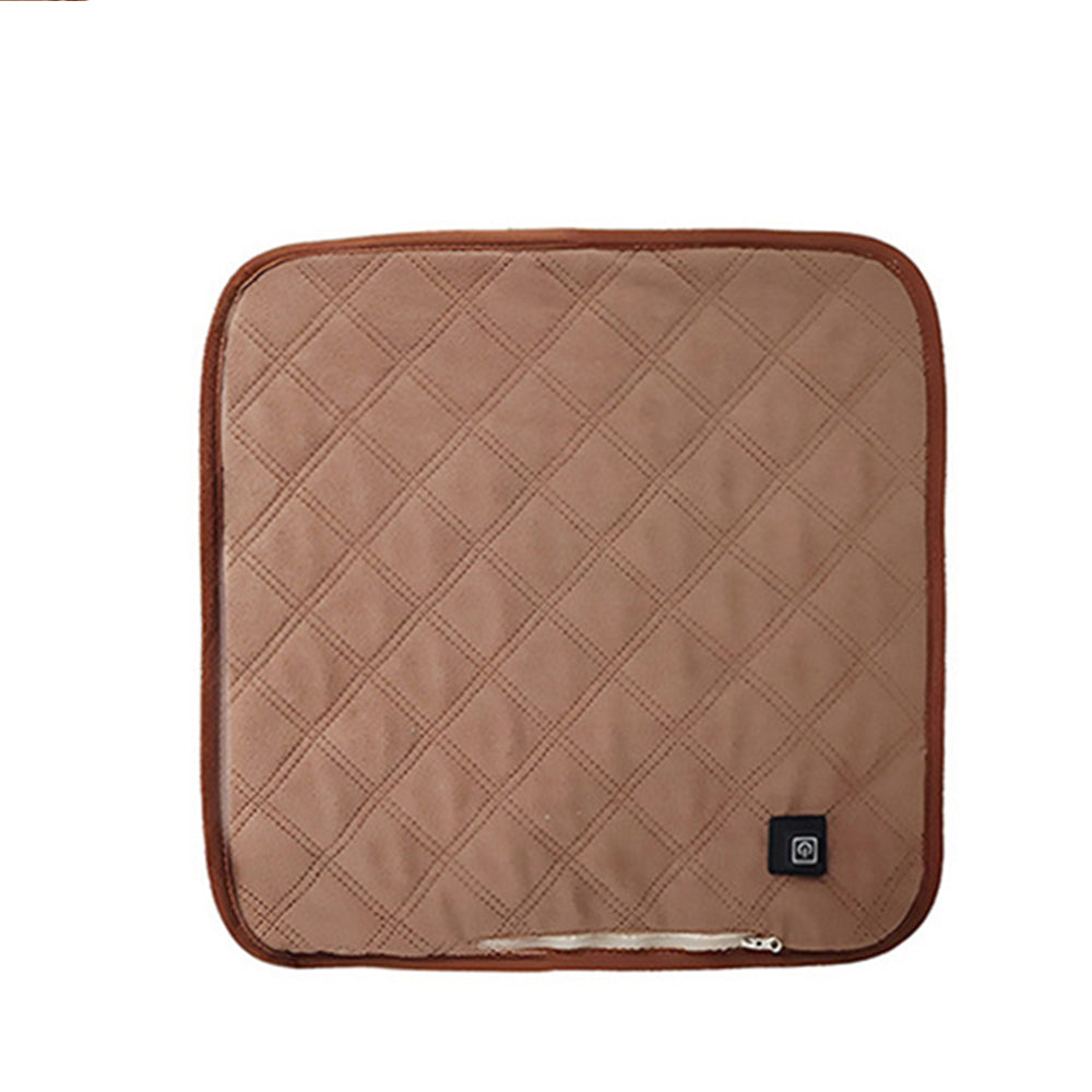 USB Powered 3-Mode Heated Seat Cushion Chair Seat Warmer Pad Coffee