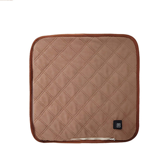 USB Powered 3-Mode Heated Seat Cushion Chair Seat Warmer Pad Coffee