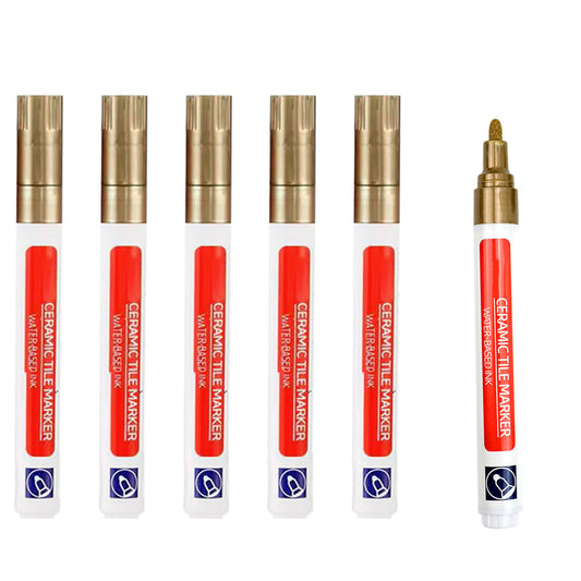 5Pcs Set Fast Drying Grout Tile Repair Pens Waterproof Floor Wall Gap Color Repair Tool Gold