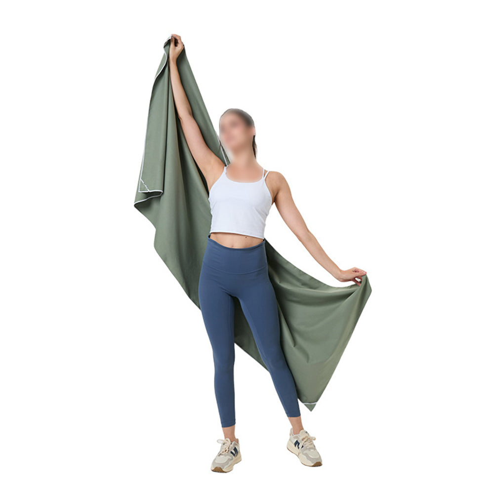 Magnetic Beach & Travel Towel 76x190cm Super Absorbent Army Green
