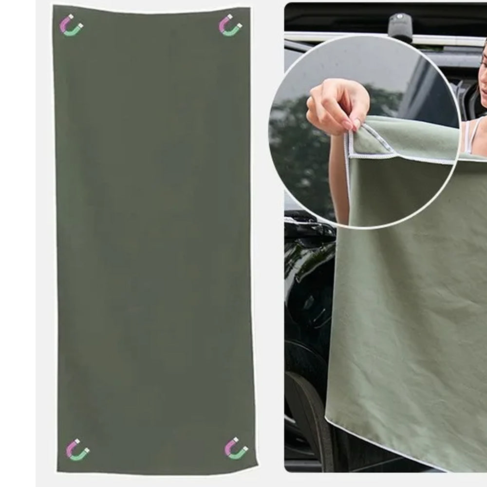 Magnetic Beach & Travel Towel 76x190cm Super Absorbent Army Green