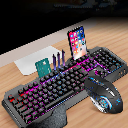 RGB Backlit Wireless Gaming Keyboard and Mouse Combo Rechargeable