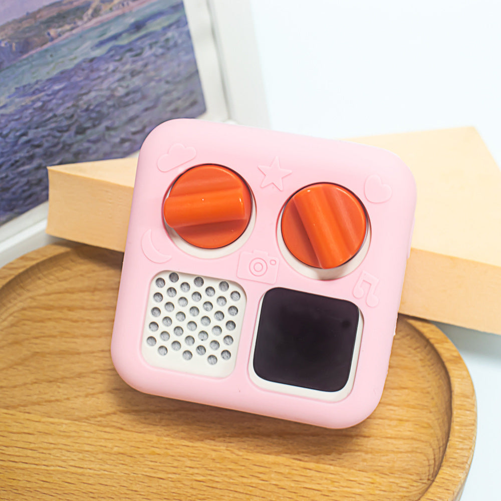 Shockproof Silicone Case for Yoto Mini with Carrying Strap Pink