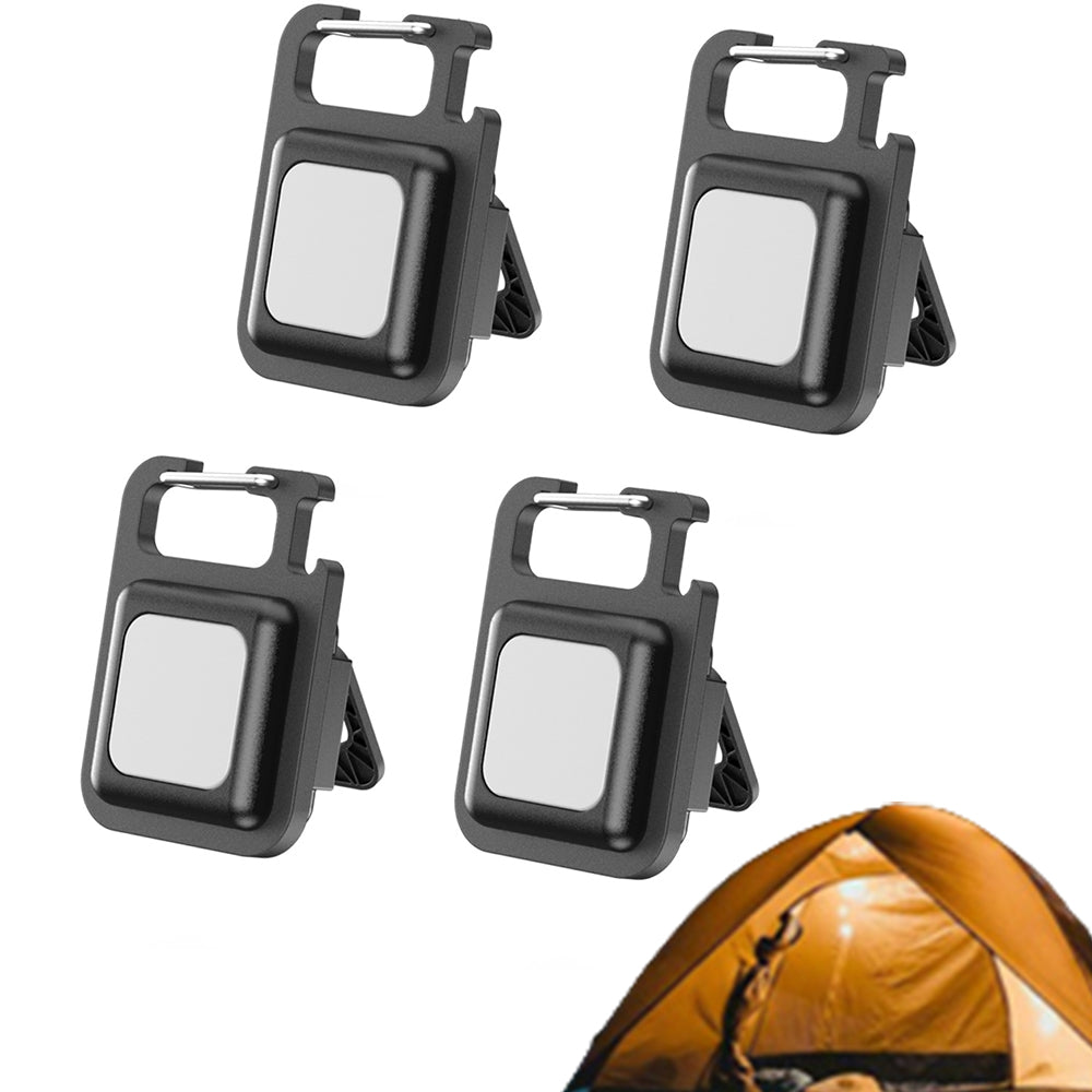 Rechargeable LED Safety Warning Keychain Light Portable for Camping