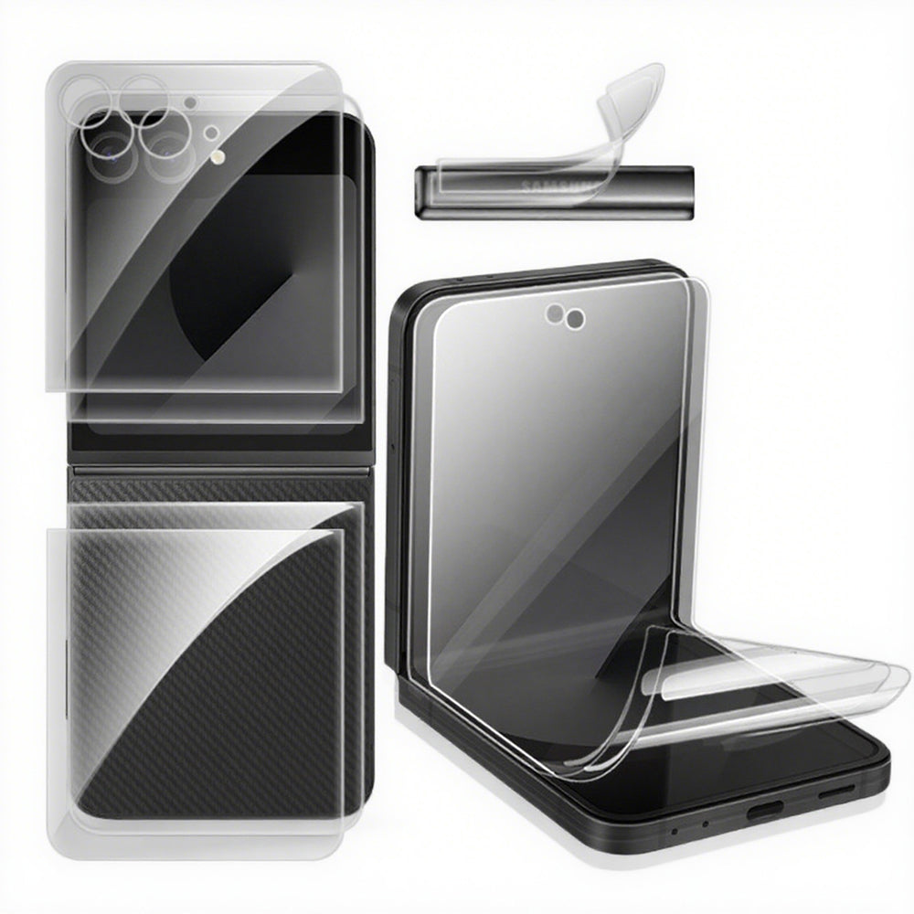 8PCS Full Coverage Screen Protector for Samsung Galaxy Z Flip7 Front Back & Side