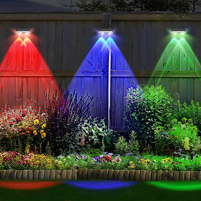 Outdoor Solar Wall Washer Light RGB Fence Lighting for Garden & Deck