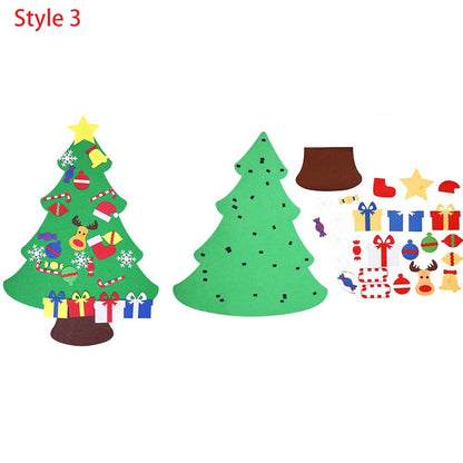 DIY Felt Christmas Tree Set 26pcs Wall Hanging Detachable Ornaments -Style 3
