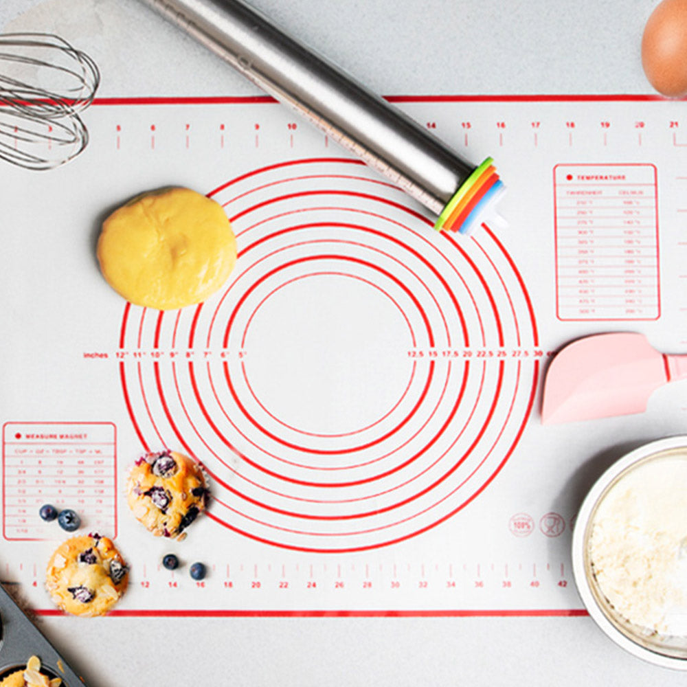 Non-Stick Silicone Baking Mats with Measurements
