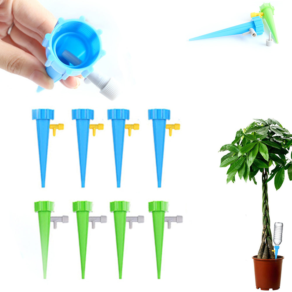 4 or 8-Pack Automatic Garden Cone Watering Spike Plant Water Drip Irrigation Bottle Set