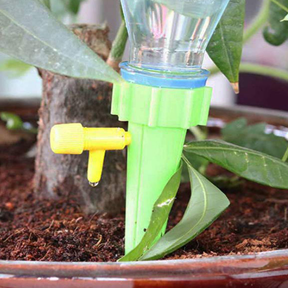 4 or 8-Pack Automatic Garden Cone Watering Spike Plant Water Drip Irrigation Bottle Set