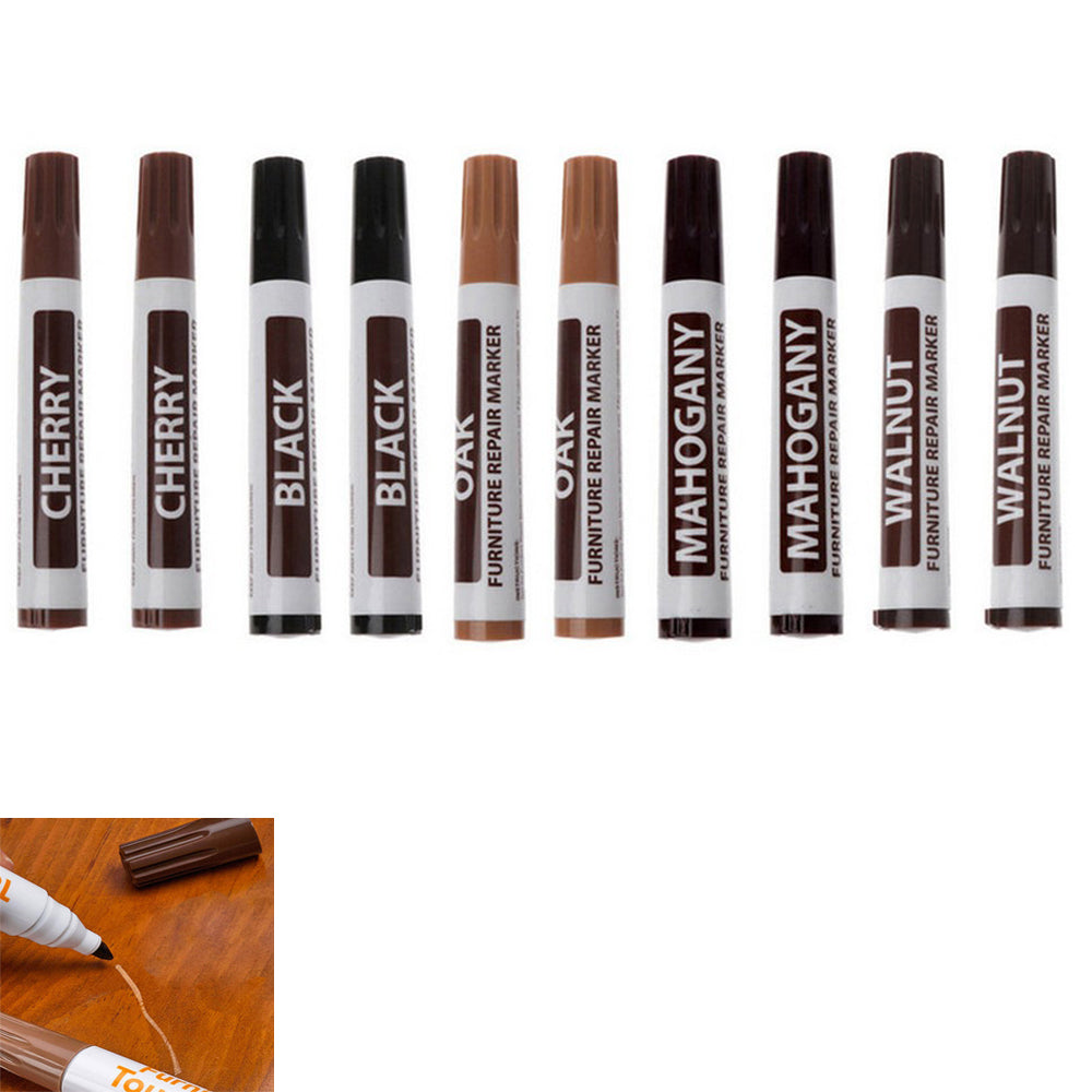 10 Pack Wood Furniture Repair Markers for Scratches