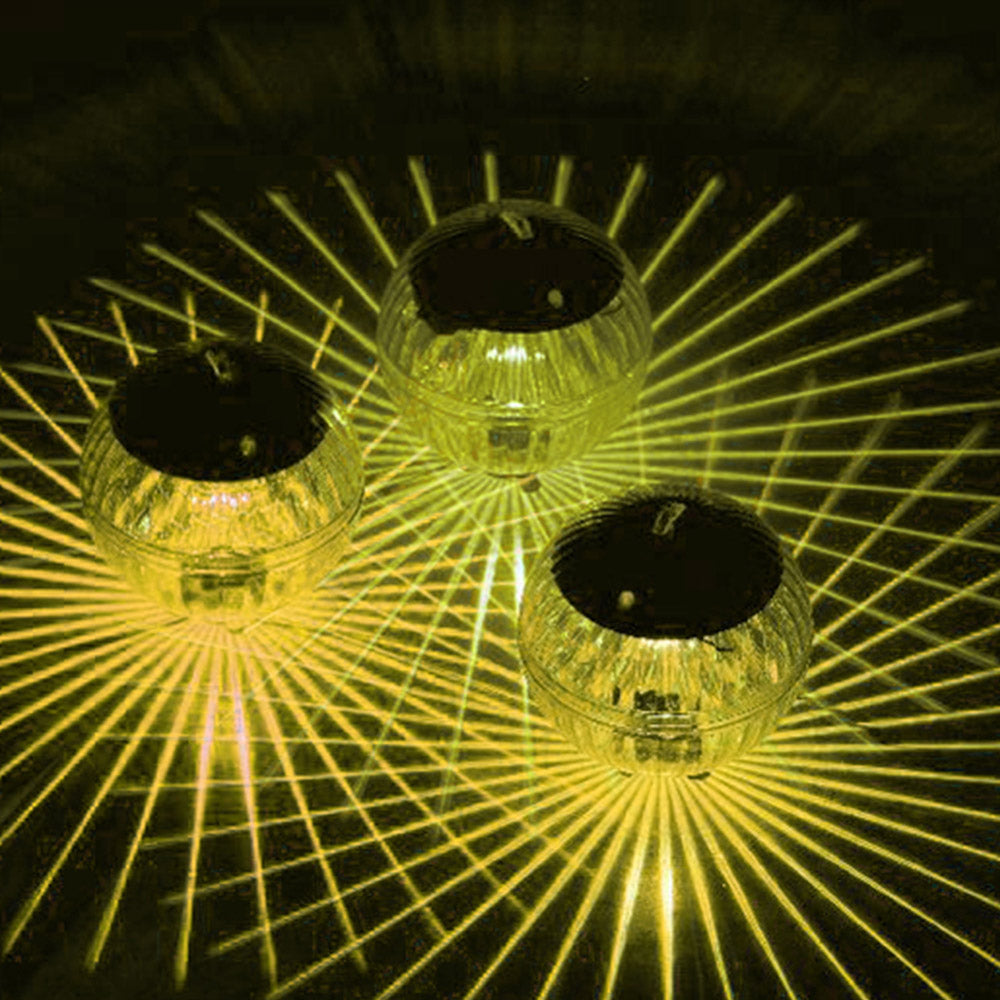 Two or Four LED Floating Ball Light Outdoor Garden Swimming Pool Pond Lamps Solar Powered