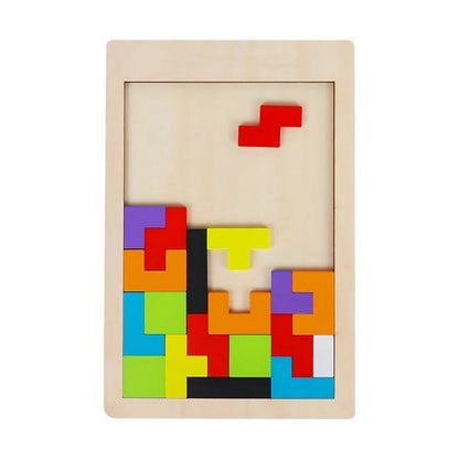 2 X 40PCS Kids Tetris Puzzle Brain Teasers Toy Colorful Jigsaw Blocks Game Toy