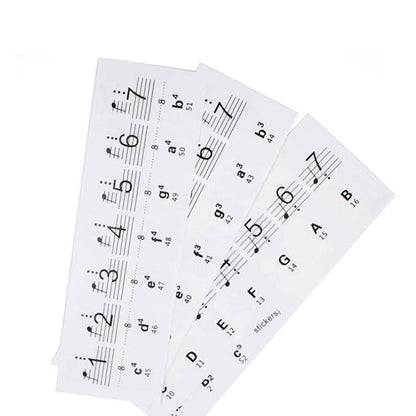 2 Sets Removable Piano Keyboard Stickers For 61/88 KEY
