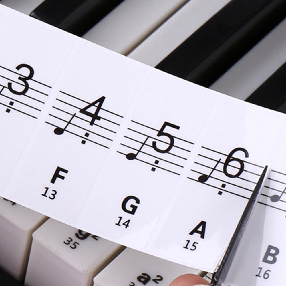 2 Sets Removable Piano Keyboard Stickers For 61/88 KEY