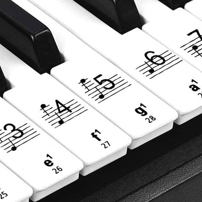 2 Sets Removable Piano Keyboard Stickers For 61/88 KEY