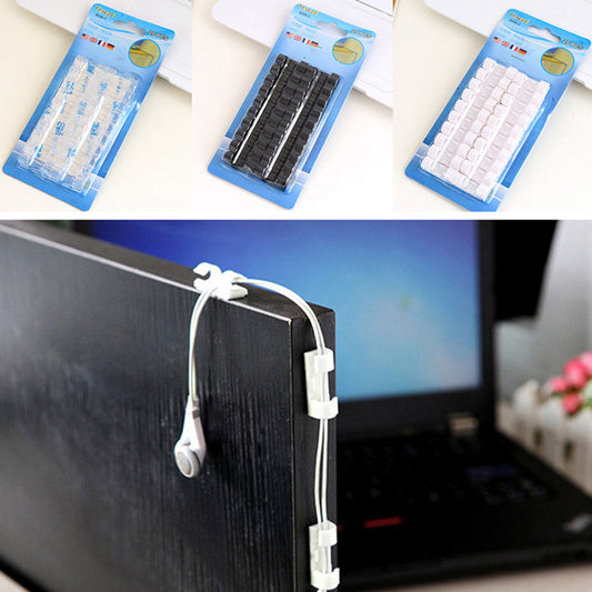 2 Set of Self-Adhesive Cable Clips Durable Cable Organizer Wire Holder Practical Wire Clamp Telephone Line Clamp