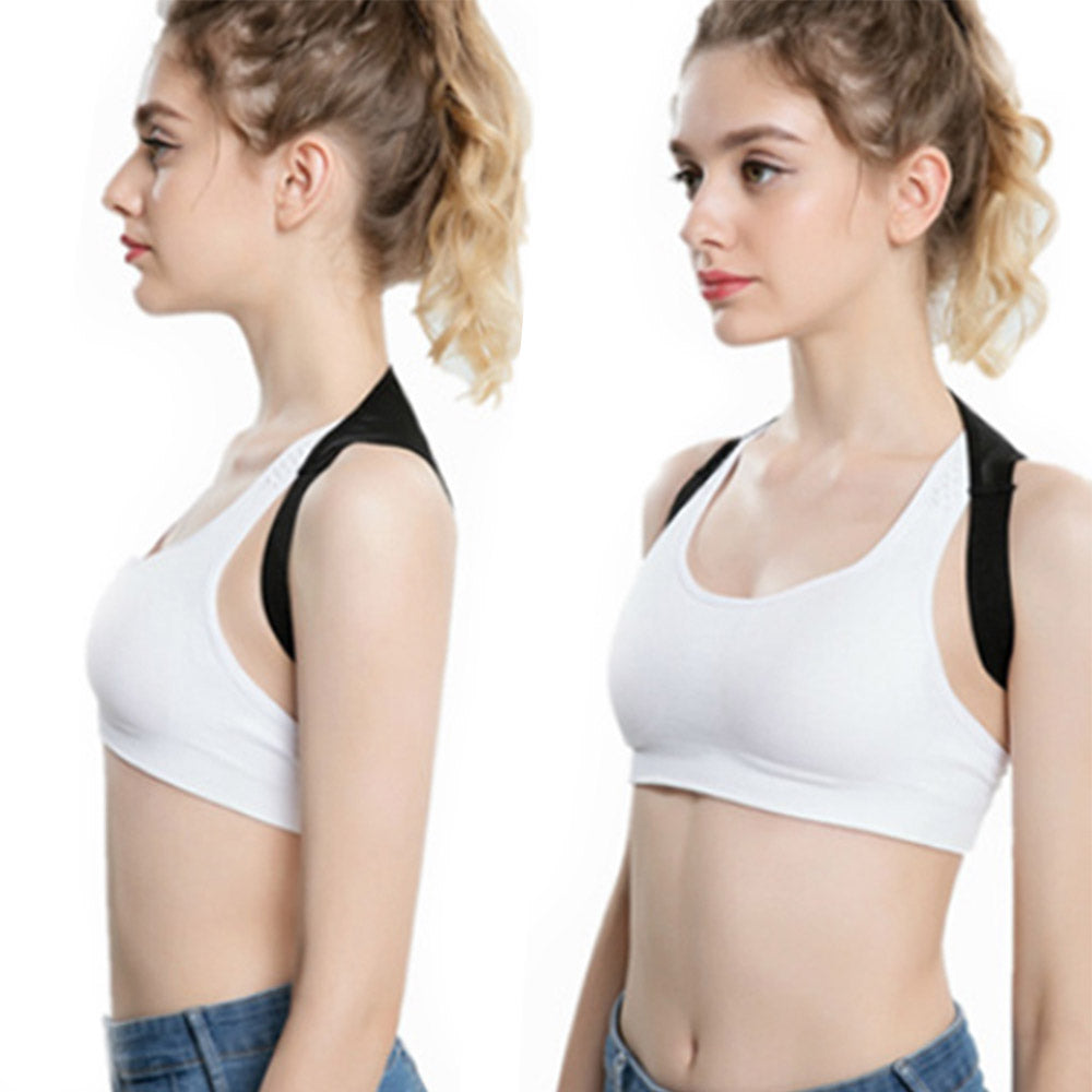 2Pcs Expandable Back Posture Support Flexible Shoulder Back Brace Belt Back Correct Belt
