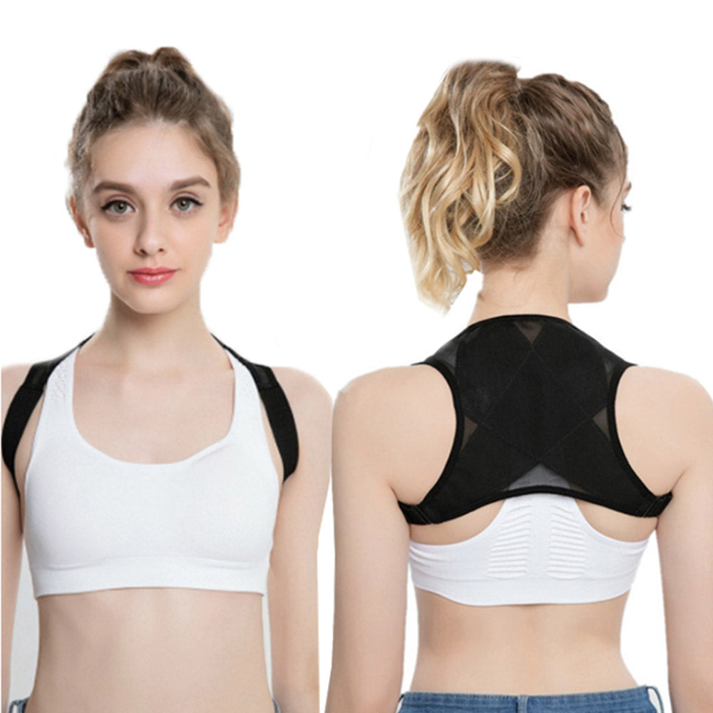 2Pcs Expandable Back Posture Support Flexible Shoulder Back Brace Belt Back Correct Belt