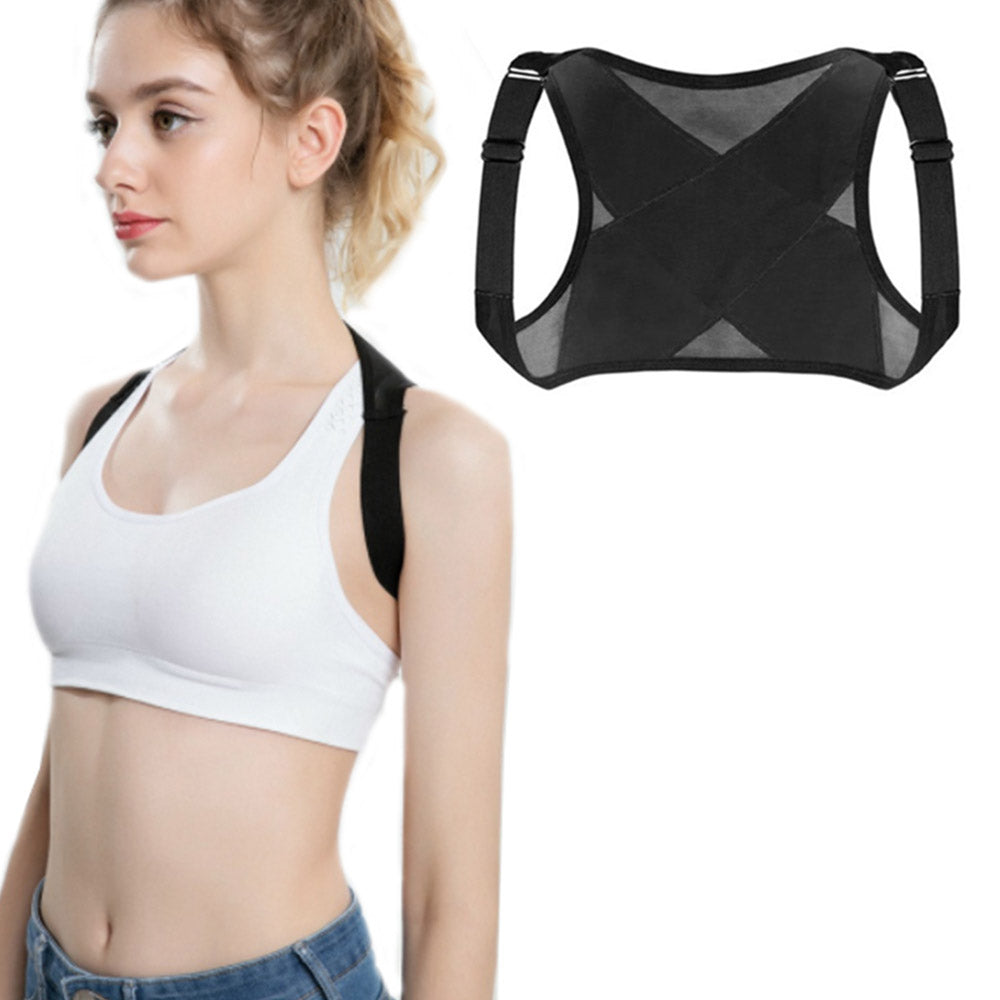 2Pcs Expandable Back Posture Support Flexible Shoulder Back Brace Belt Back Correct Belt