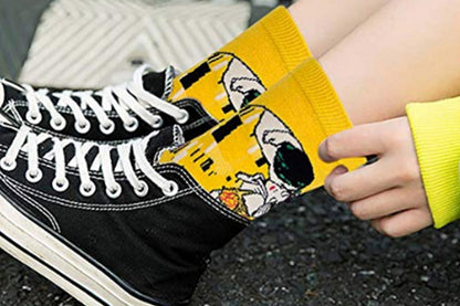 Womens Men Fun Socks Famous Painting Patterned Art Socks 10 pairs