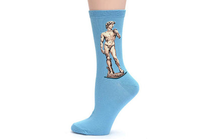 Womens Men Fun Socks Famous Painting Patterned Art Socks 10 pairs