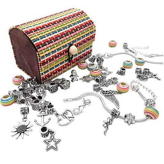 DIY Bracelet Set With Box Handmade Bracelet Set Charm Bracelet Making Accessories Jewellery Making Set for Girls